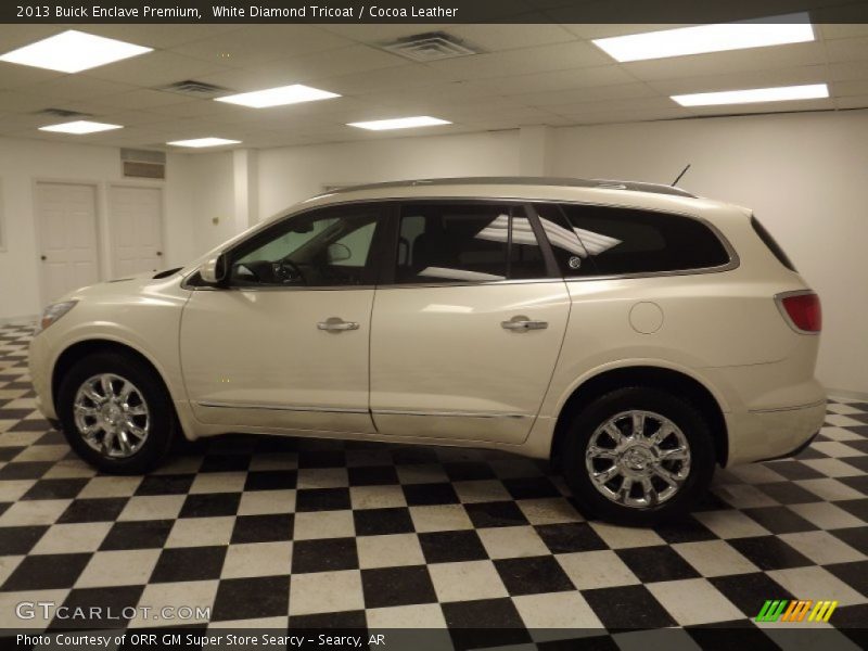White Diamond Tricoat / Cocoa Leather 2013 Buick Enclave Premium