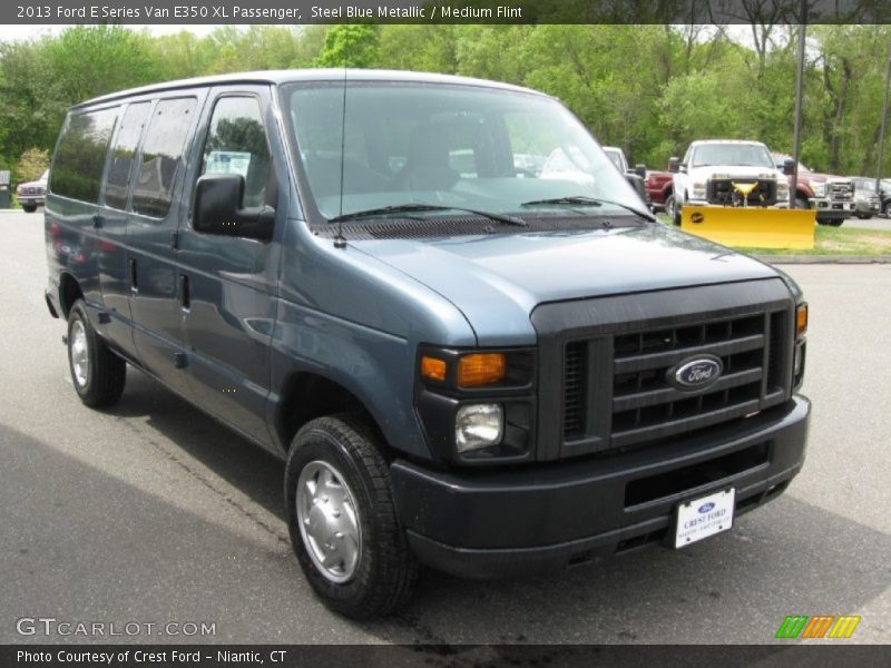 Steel Blue Metallic / Medium Flint 2013 Ford E Series Van E350 XL Passenger