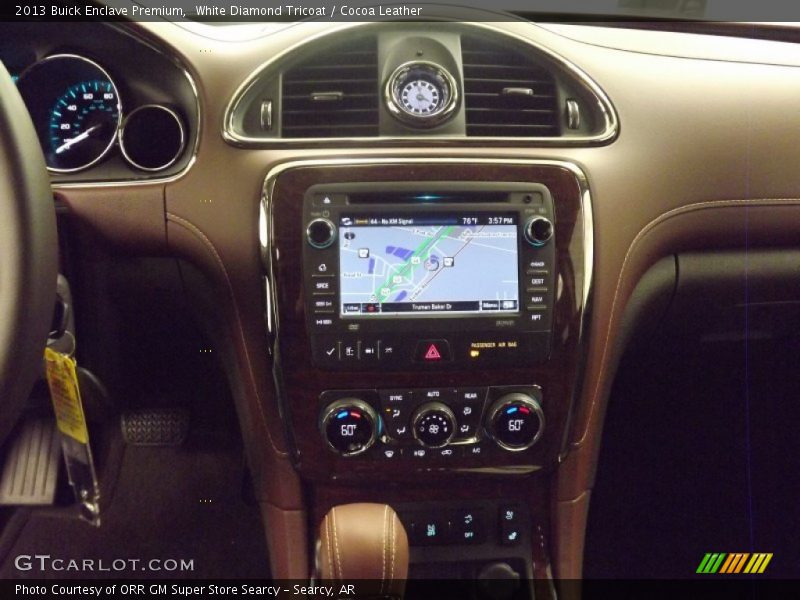 White Diamond Tricoat / Cocoa Leather 2013 Buick Enclave Premium