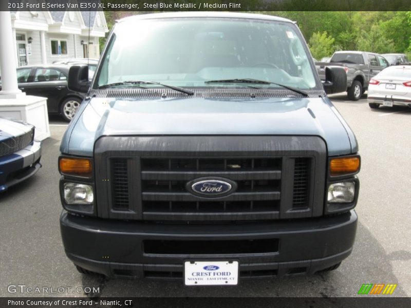 Steel Blue Metallic / Medium Flint 2013 Ford E Series Van E350 XL Passenger