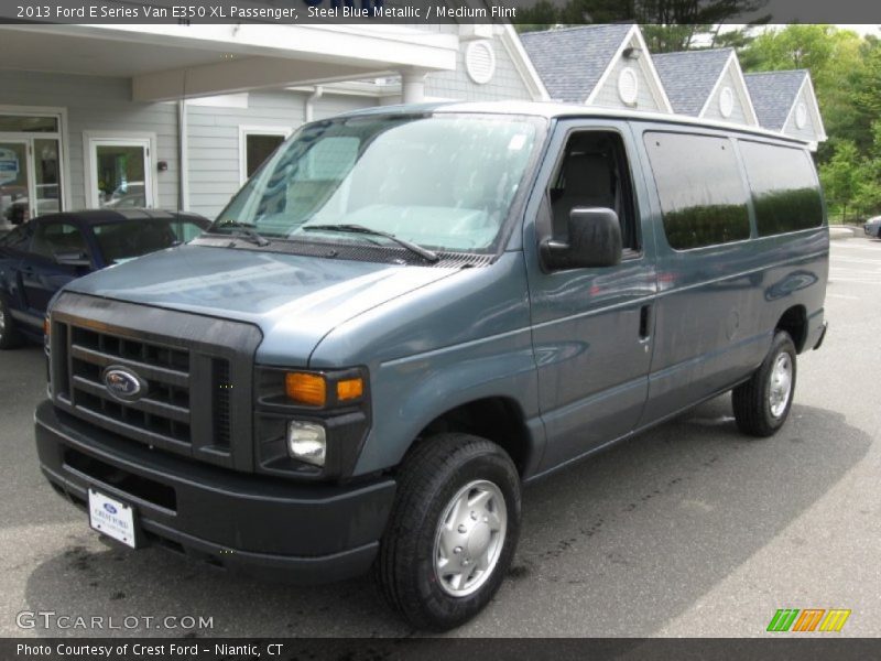 Steel Blue Metallic / Medium Flint 2013 Ford E Series Van E350 XL Passenger