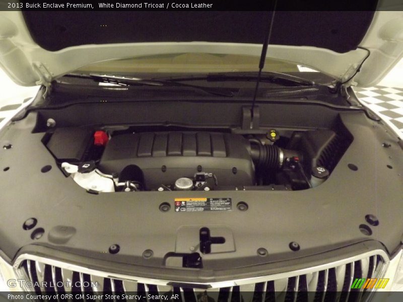 White Diamond Tricoat / Cocoa Leather 2013 Buick Enclave Premium