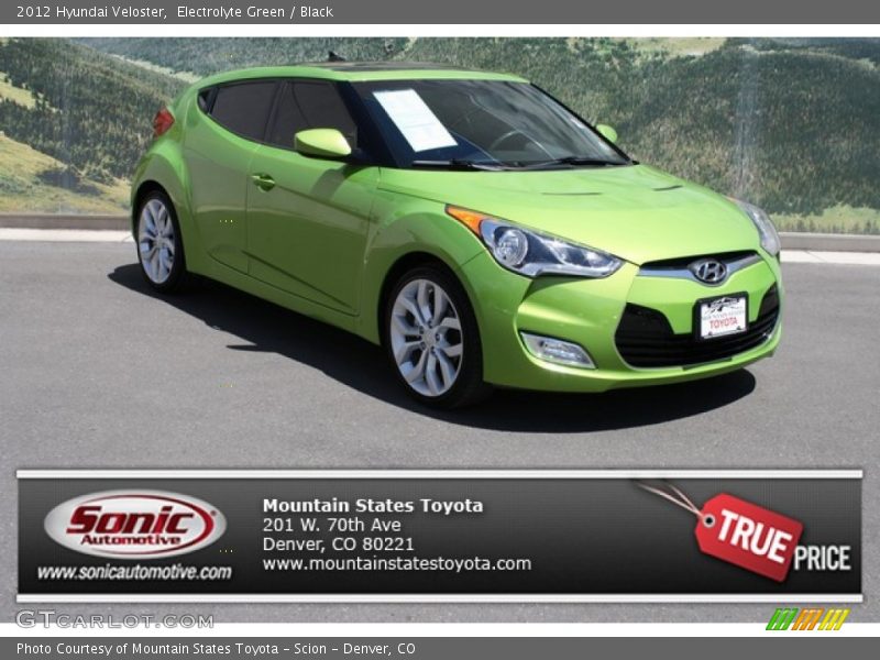 Electrolyte Green / Black 2012 Hyundai Veloster