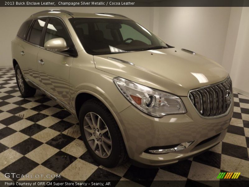 Champagne Silver Metallic / Cocoa Leather 2013 Buick Enclave Leather