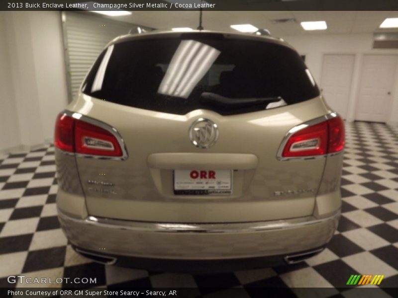 Champagne Silver Metallic / Cocoa Leather 2013 Buick Enclave Leather