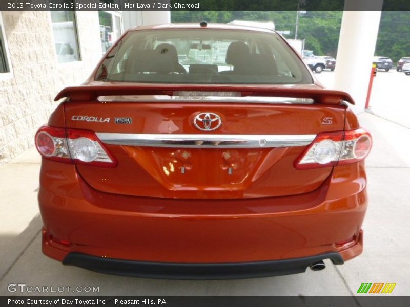 Hot Lava / Dark Charcoal 2013 Toyota Corolla S Special Edition