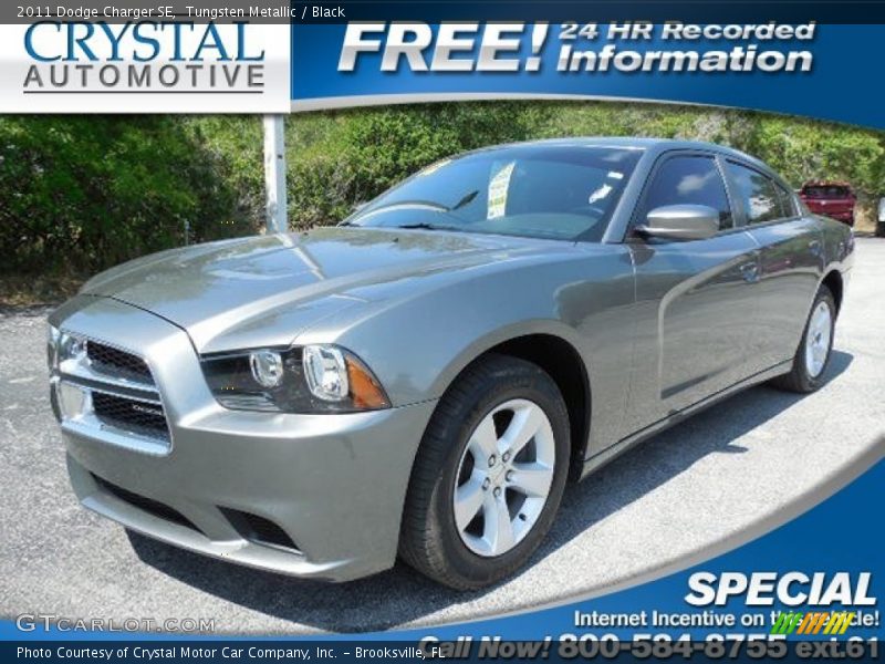 Tungsten Metallic / Black 2011 Dodge Charger SE