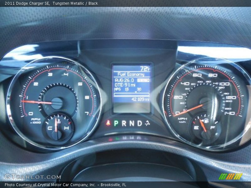 Tungsten Metallic / Black 2011 Dodge Charger SE