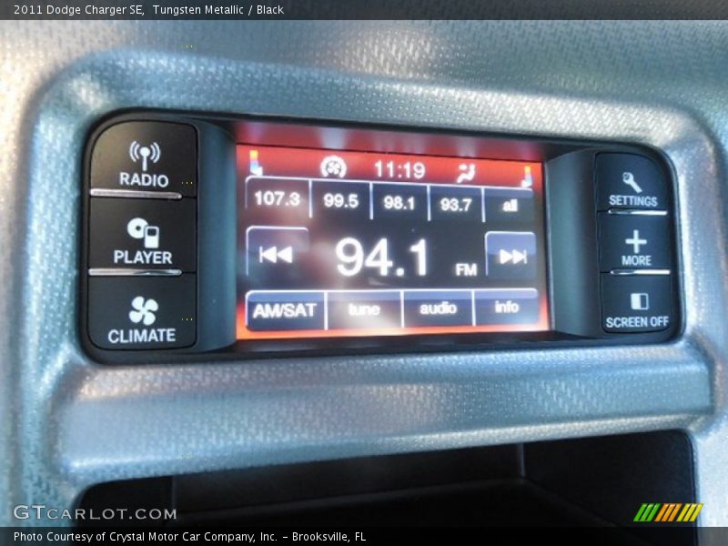 Tungsten Metallic / Black 2011 Dodge Charger SE