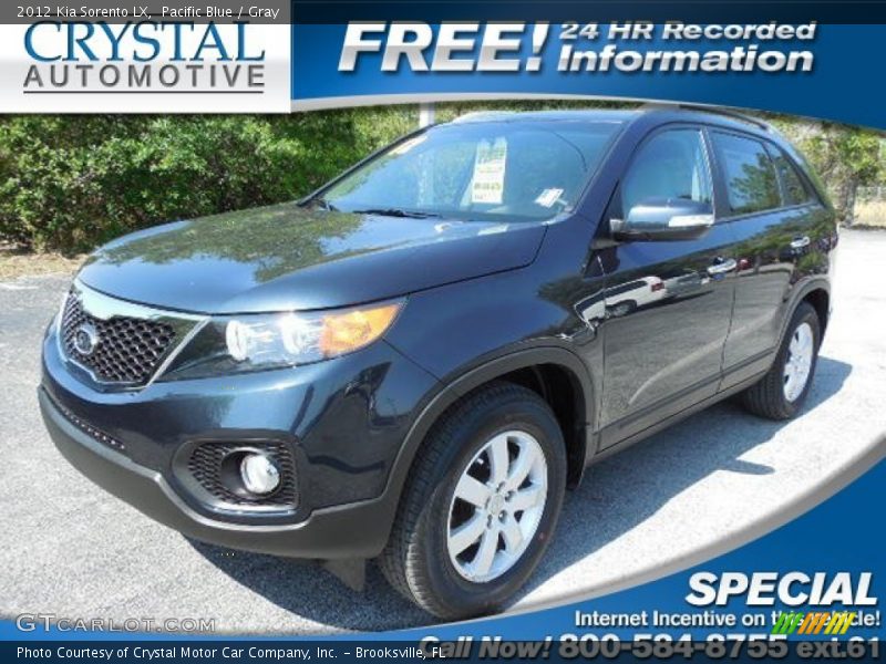 Pacific Blue / Gray 2012 Kia Sorento LX