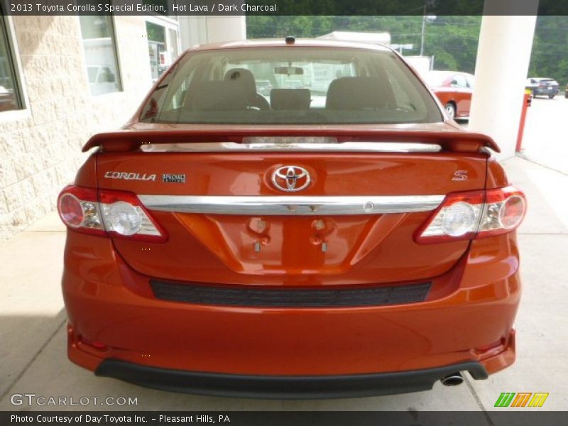 Hot Lava / Dark Charcoal 2013 Toyota Corolla S Special Edition