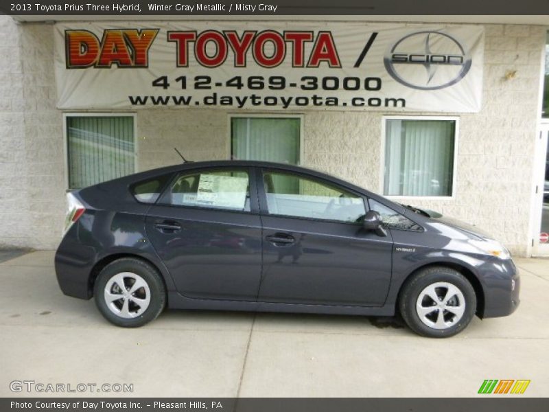 Winter Gray Metallic / Misty Gray 2013 Toyota Prius Three Hybrid