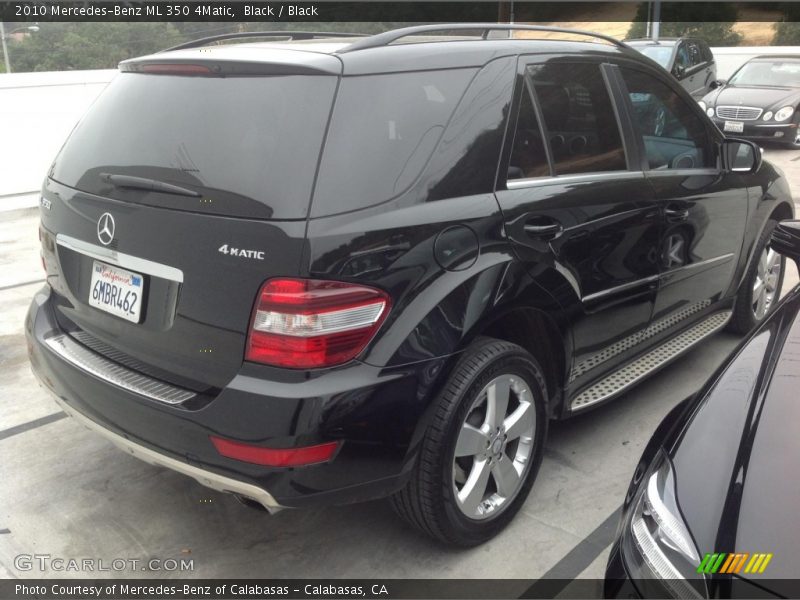Black / Black 2010 Mercedes-Benz ML 350 4Matic