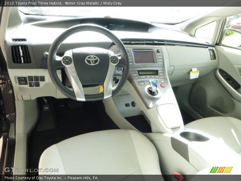 Winter Gray Metallic / Misty Gray 2013 Toyota Prius Three Hybrid