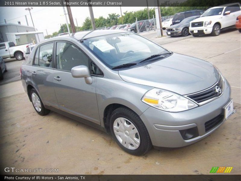 Magnetic Gray Metallic / Charcoal 2011 Nissan Versa 1.8 S Sedan