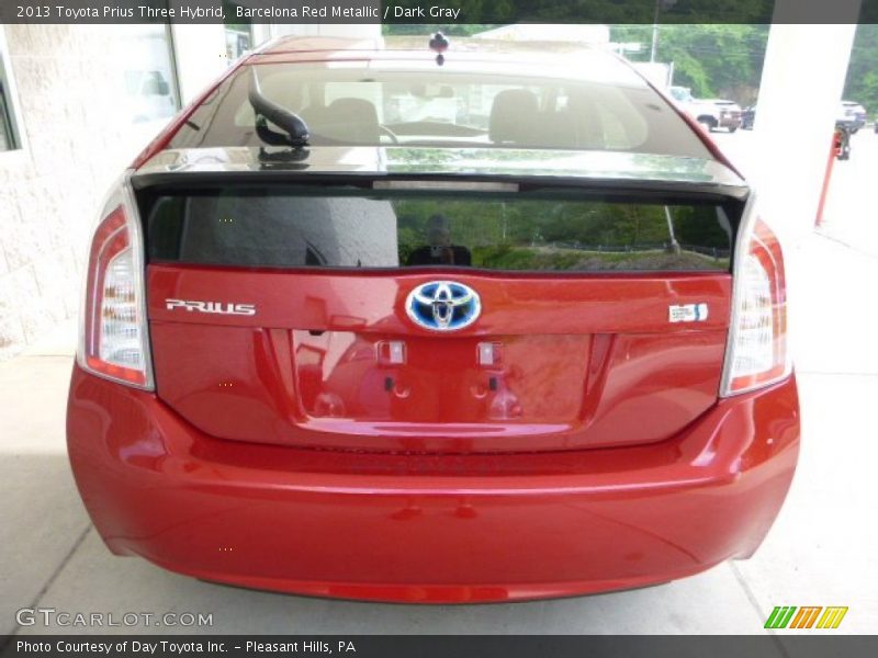 Barcelona Red Metallic / Dark Gray 2013 Toyota Prius Three Hybrid