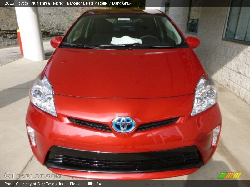 Barcelona Red Metallic / Dark Gray 2013 Toyota Prius Three Hybrid