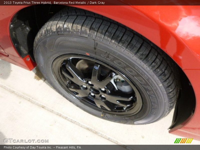 Barcelona Red Metallic / Dark Gray 2013 Toyota Prius Three Hybrid