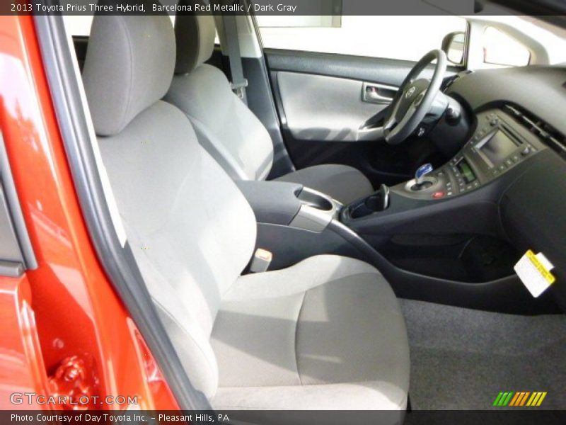 Barcelona Red Metallic / Dark Gray 2013 Toyota Prius Three Hybrid