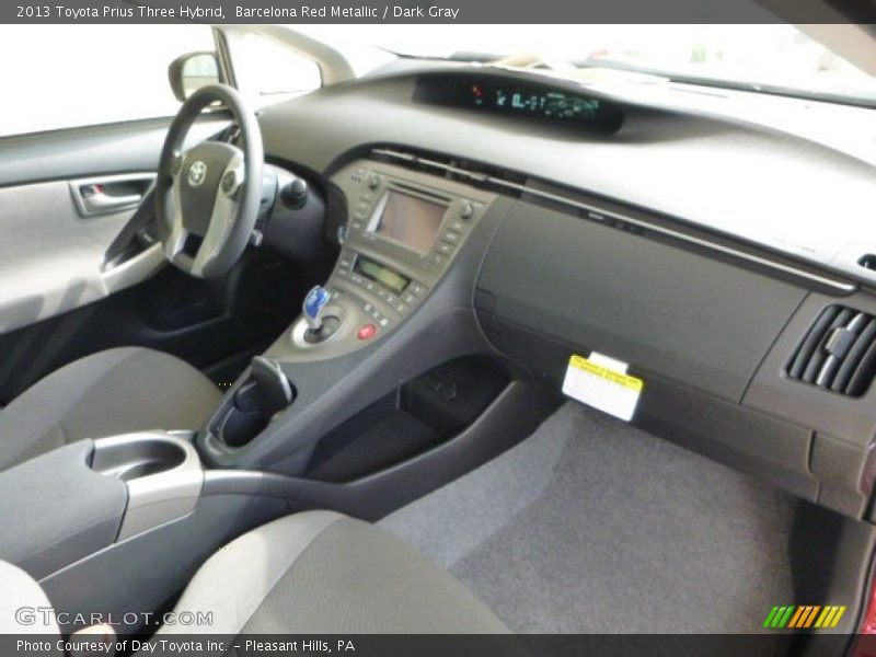 Barcelona Red Metallic / Dark Gray 2013 Toyota Prius Three Hybrid