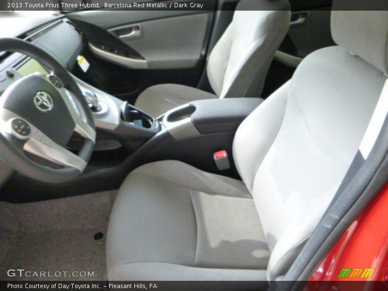 Barcelona Red Metallic / Dark Gray 2013 Toyota Prius Three Hybrid