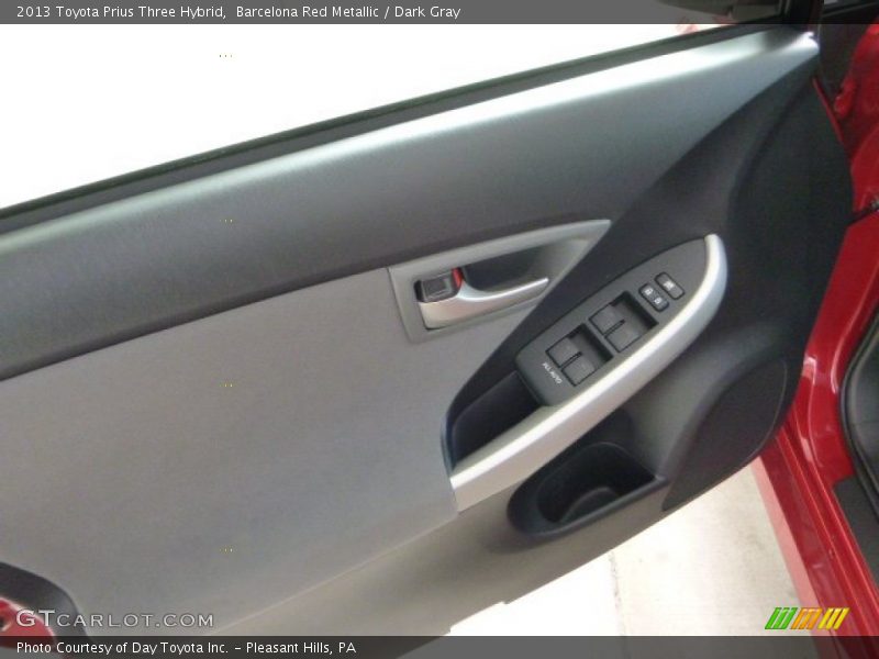 Barcelona Red Metallic / Dark Gray 2013 Toyota Prius Three Hybrid