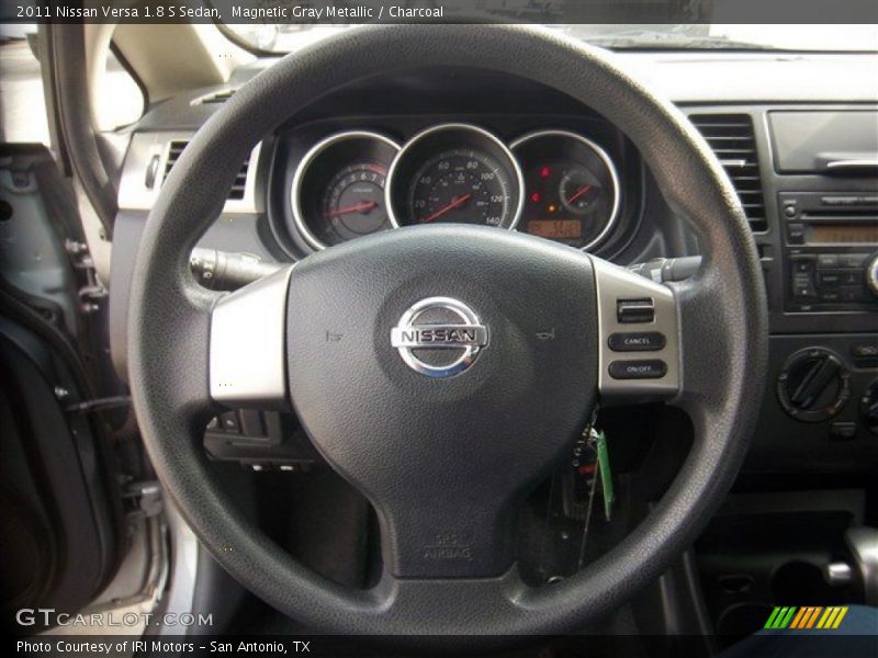 Magnetic Gray Metallic / Charcoal 2011 Nissan Versa 1.8 S Sedan