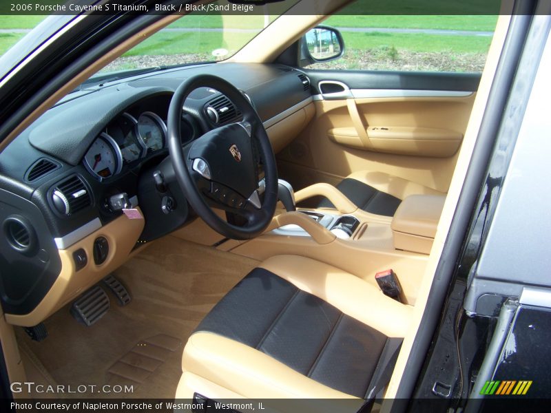 Black / Black/Sand Beige 2006 Porsche Cayenne S Titanium