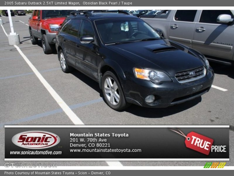 Obsidian Black Pearl / Taupe 2005 Subaru Outback 2.5XT Limited Wagon