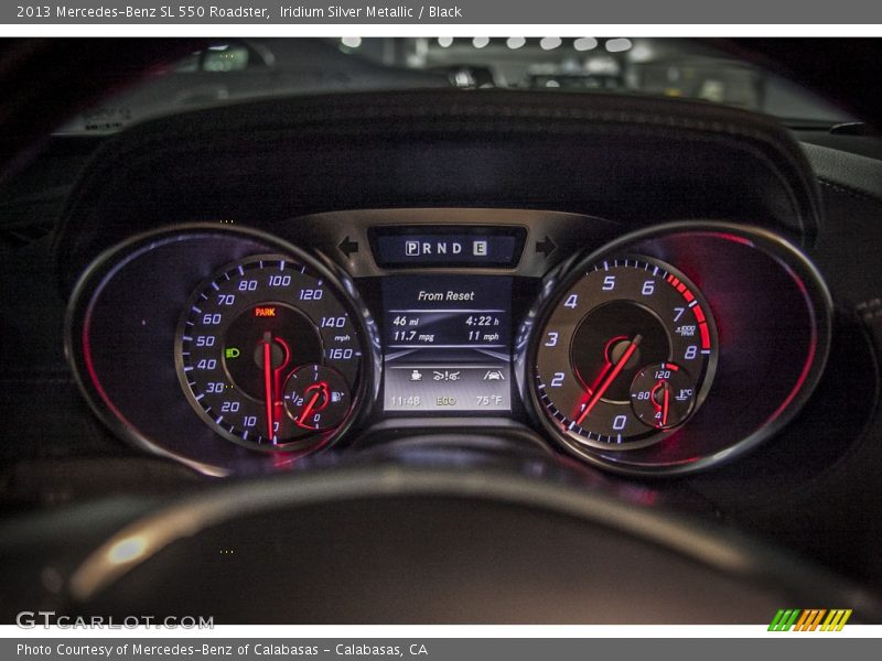Iridium Silver Metallic / Black 2013 Mercedes-Benz SL 550 Roadster