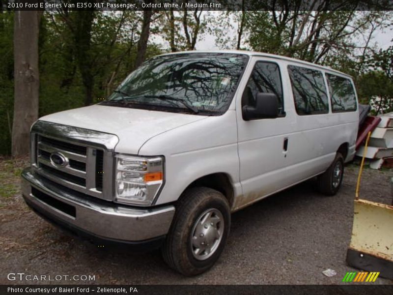 Oxford White / Medium Flint 2010 Ford E Series Van E350 XLT Passenger