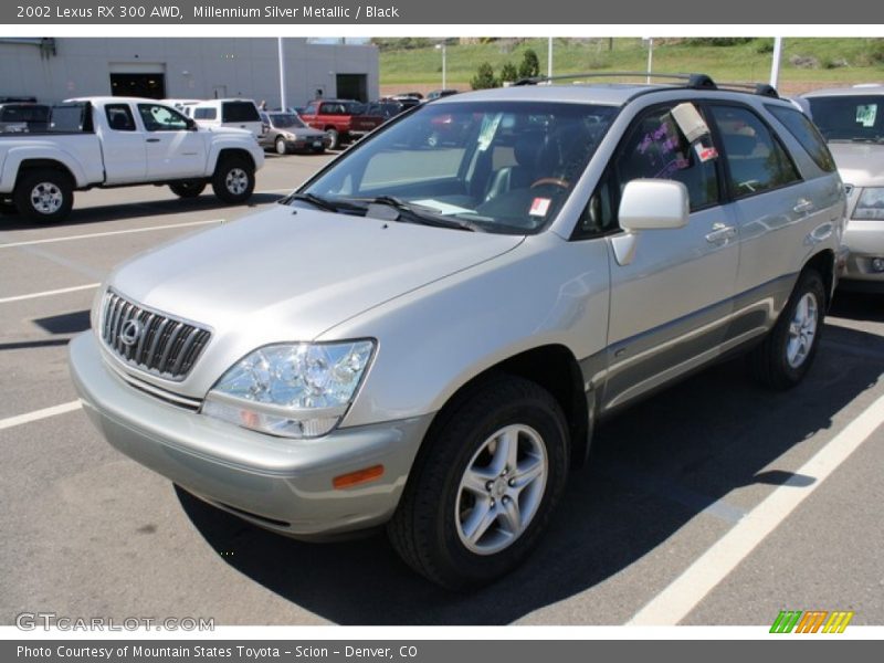 Millennium Silver Metallic / Black 2002 Lexus RX 300 AWD