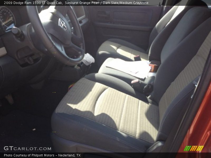 Sunburst Orange Pearl / Dark Slate/Medium Graystone 2009 Dodge Ram 1500 ST Quad Cab