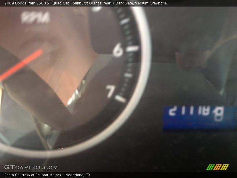 Sunburst Orange Pearl / Dark Slate/Medium Graystone 2009 Dodge Ram 1500 ST Quad Cab