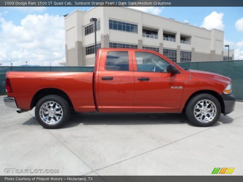 Sunburst Orange Pearl / Dark Slate/Medium Graystone 2009 Dodge Ram 1500 ST Quad Cab