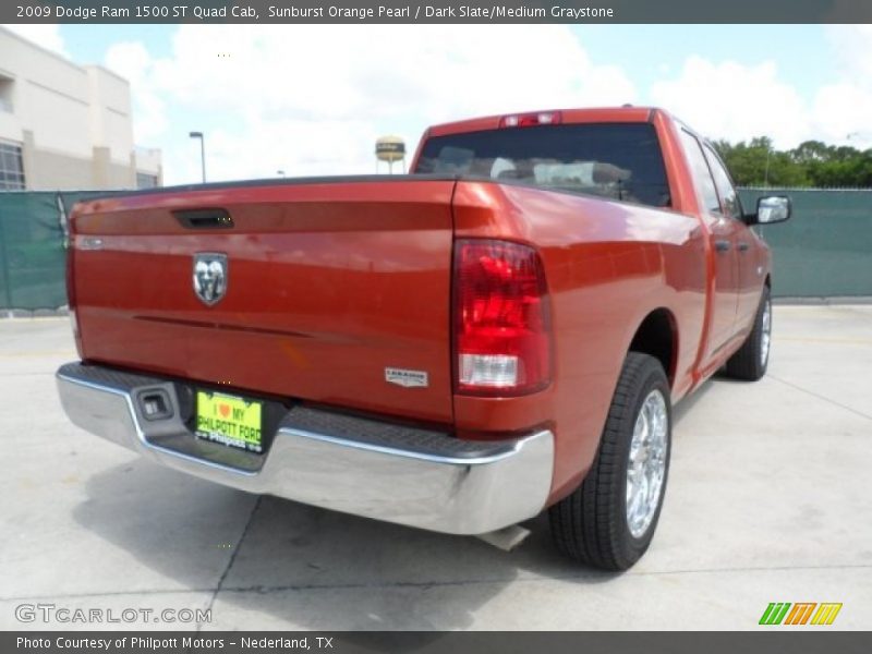 Sunburst Orange Pearl / Dark Slate/Medium Graystone 2009 Dodge Ram 1500 ST Quad Cab