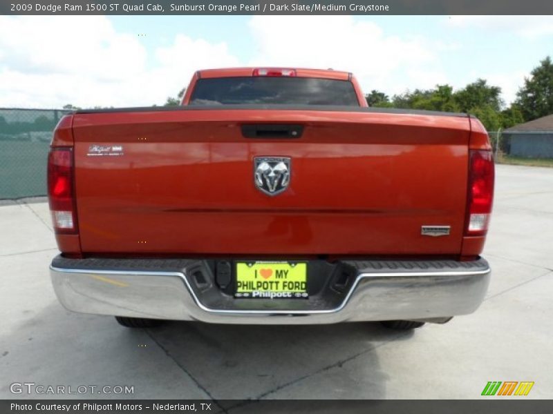 Sunburst Orange Pearl / Dark Slate/Medium Graystone 2009 Dodge Ram 1500 ST Quad Cab