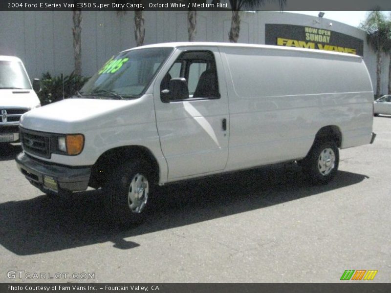Oxford White / Medium Flint 2004 Ford E Series Van E350 Super Duty Cargo