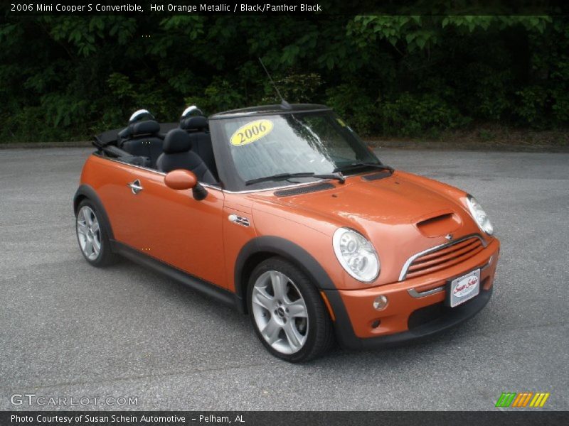 Hot Orange Metallic / Black/Panther Black 2006 Mini Cooper S Convertible