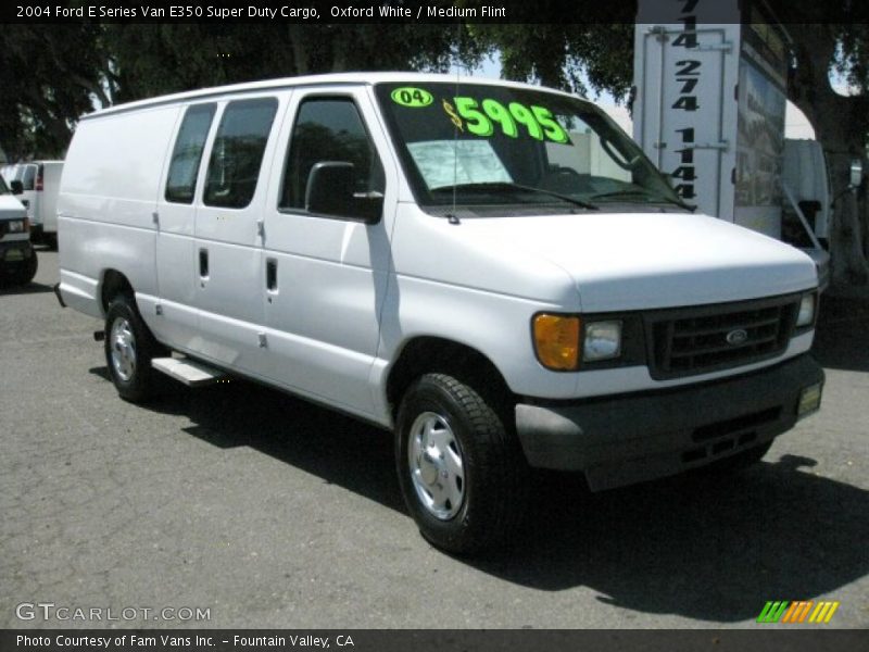 Oxford White / Medium Flint 2004 Ford E Series Van E350 Super Duty Cargo
