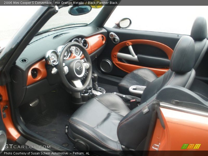 Hot Orange Metallic / Black/Panther Black 2006 Mini Cooper S Convertible