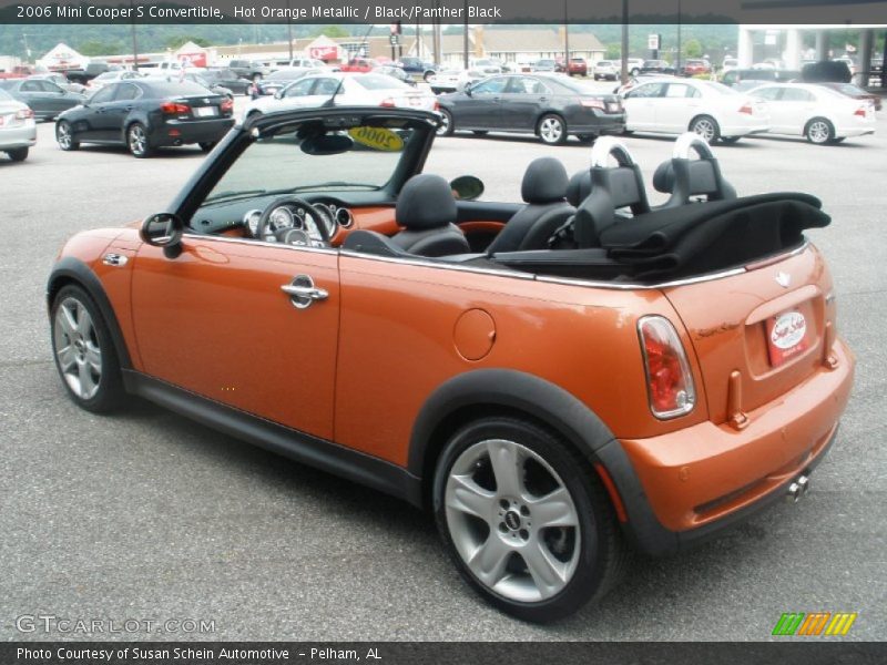 Hot Orange Metallic / Black/Panther Black 2006 Mini Cooper S Convertible