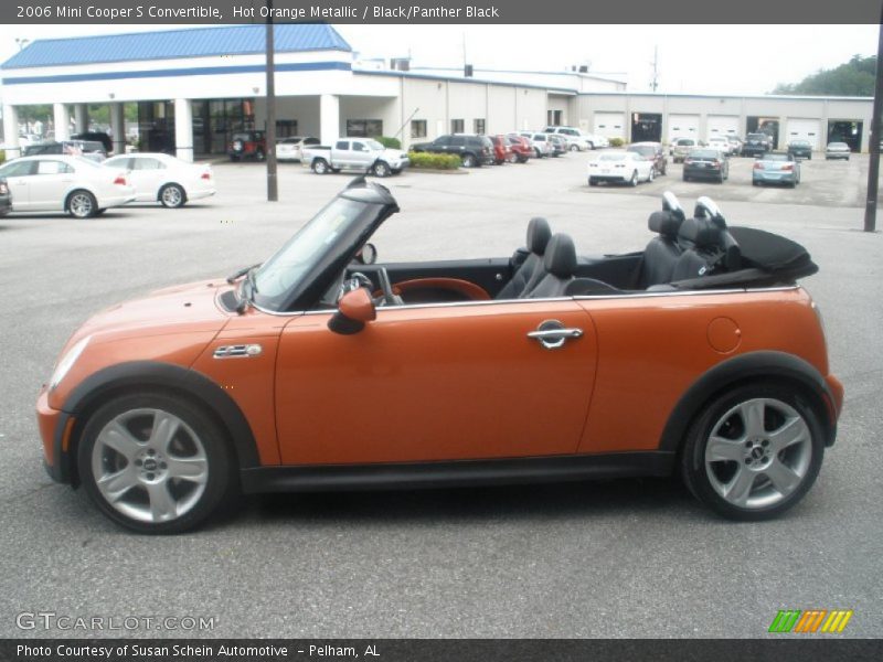 Hot Orange Metallic / Black/Panther Black 2006 Mini Cooper S Convertible