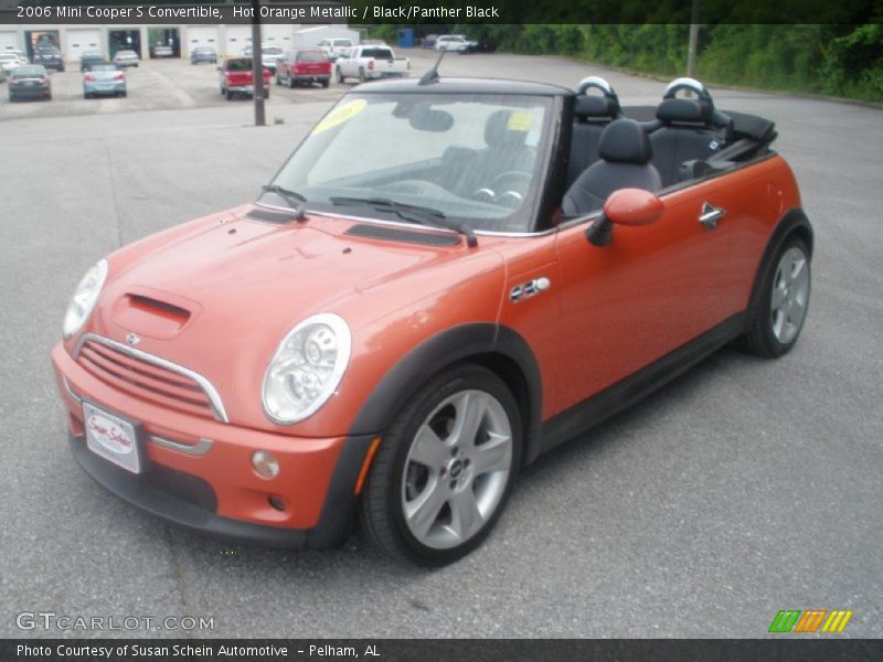 Hot Orange Metallic / Black/Panther Black 2006 Mini Cooper S Convertible
