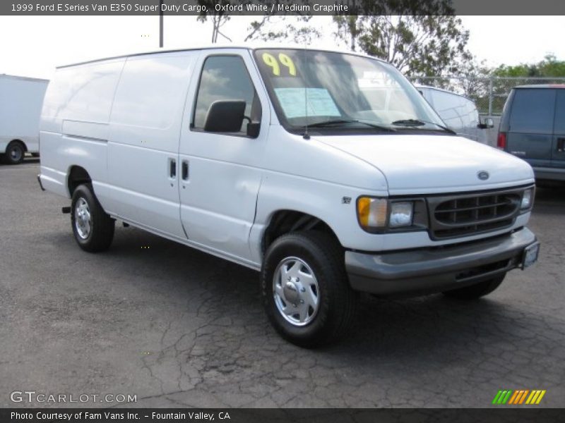 Oxford White / Medium Graphite 1999 Ford E Series Van E350 Super Duty Cargo