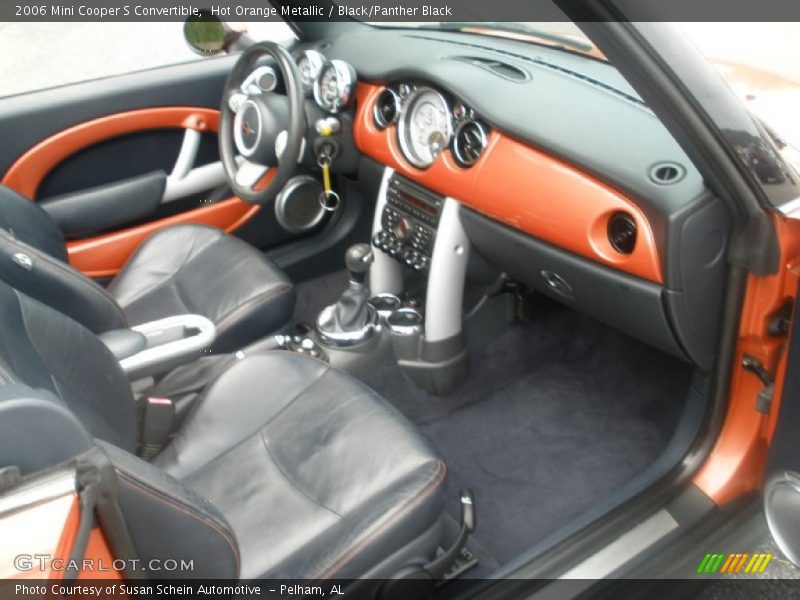 Hot Orange Metallic / Black/Panther Black 2006 Mini Cooper S Convertible