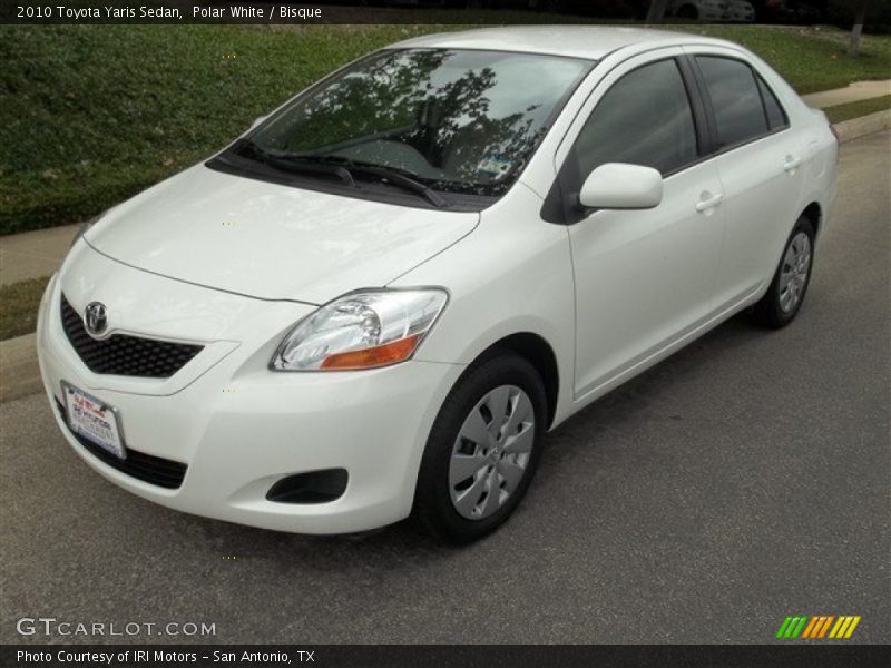 Polar White / Bisque 2010 Toyota Yaris Sedan