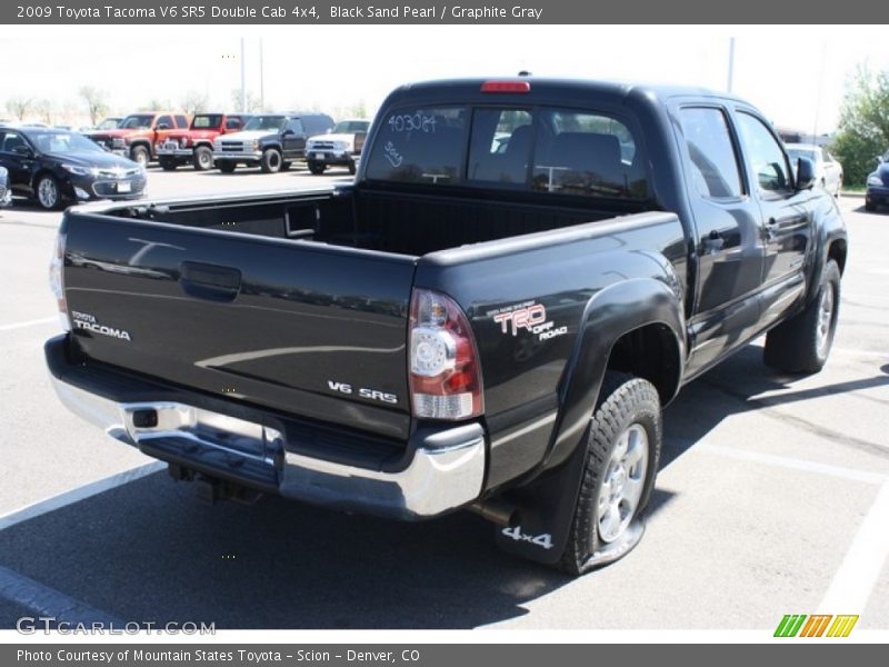 Black Sand Pearl / Graphite Gray 2009 Toyota Tacoma V6 SR5 Double Cab 4x4