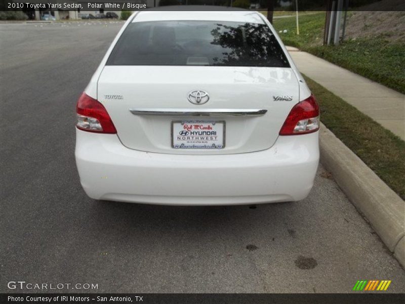 Polar White / Bisque 2010 Toyota Yaris Sedan