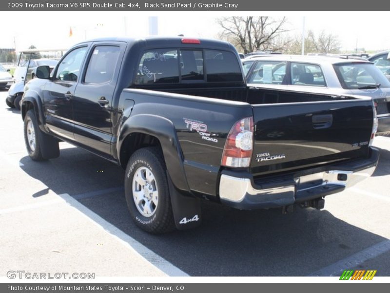 Black Sand Pearl / Graphite Gray 2009 Toyota Tacoma V6 SR5 Double Cab 4x4